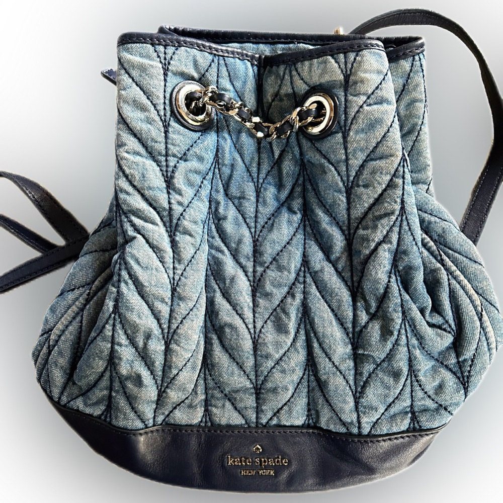 Kate Spade Quilted Denim Bucket Backpack